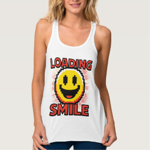 Laddar Smile – Retro Pixel Art 8-Bit Glad Anka Ans Linne Med Racerback