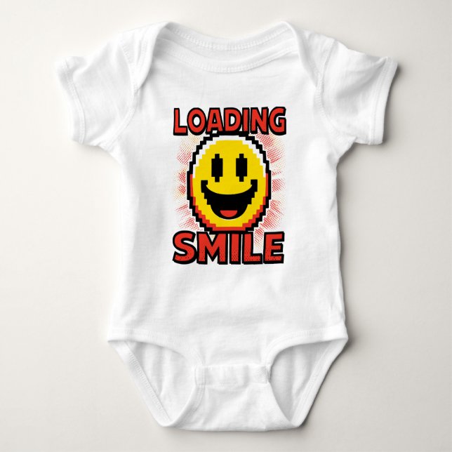 Laddar Smile – Retro Pixel Art 8-Bit Glad Anka Ans T Shirt (Framsida)