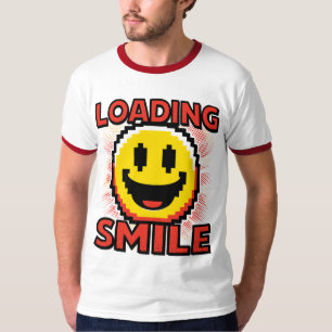 Laddar Smile – Retro Pixel Art 8-Bit Glad Anka Ans T Shirt