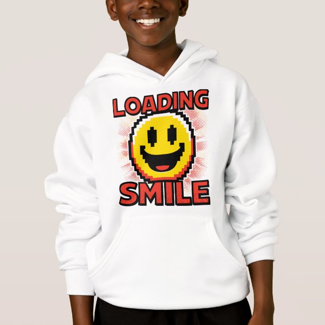 Laddar Smile – Retro Pixel Art 8-Bit Glad Anka Ans T Shirt (Framsida)