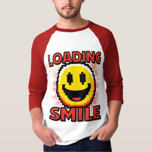 Laddar Smile – Retro Pixel Art 8-Bit Glad Anka Ans T Shirt
