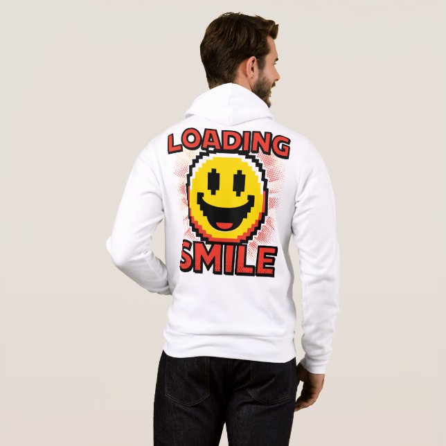 Laddar Smile – Retro Pixel Art 8-Bit Glad Anka Ans T Shirt (Hel baksida)