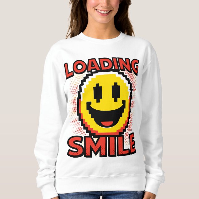 Laddar Smile – Retro Pixel Art 8-Bit Glad Anka Ans T Shirt (Framsida)