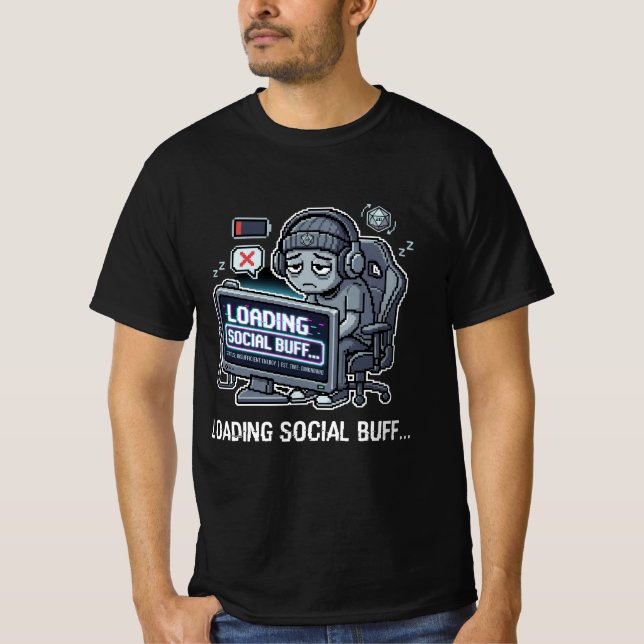 Laddar Social Buff... Gamer Tee (Framsida)