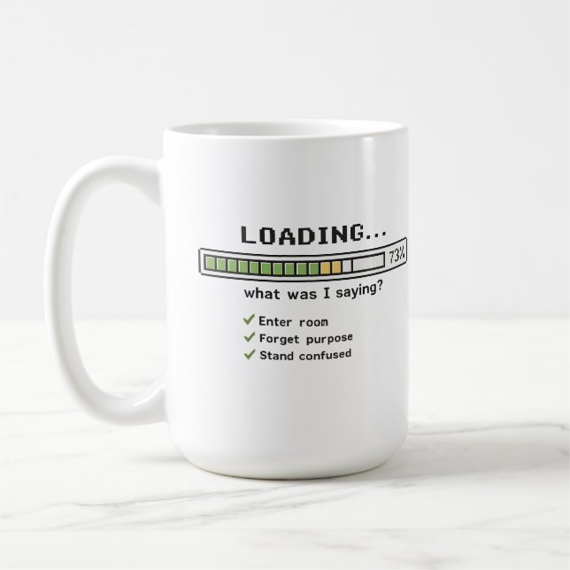 Laddar... Vad Var Jag och Säger? Mugg | Roligt Mid (Vänster)