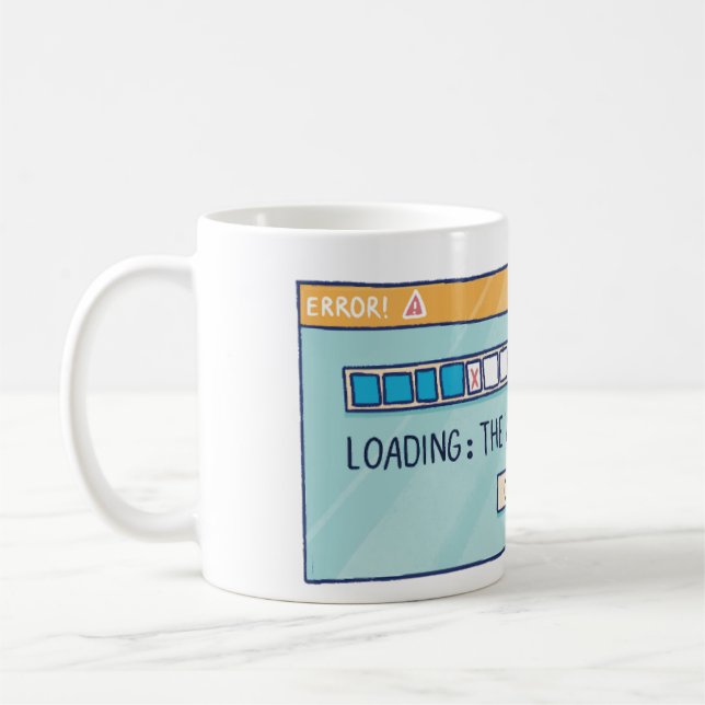 Laddar: Viljan att sluta läsa Kaffemugg (Vänster)