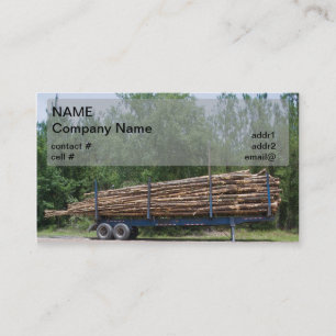 laddat pulpwoodsläp visitkort