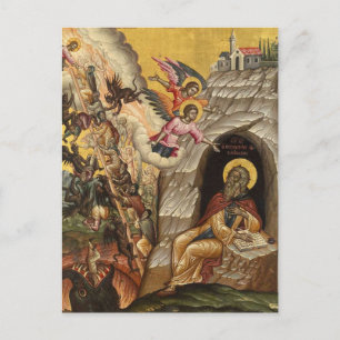 Ladder av Divine Ascent av Emmanuel Tzanes Vykort