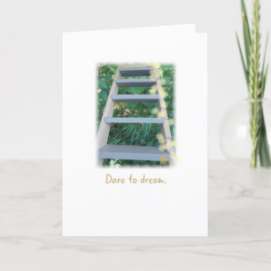 Ladder "Dare att drömma" på White Inspirational Kort