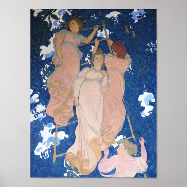 Ladder i Foliage, Maurice Denis Poster (Framsidan)