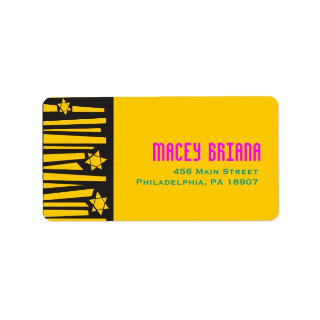 LADDER till adressetiketten STARS Return Adressetikett (Framsidan)