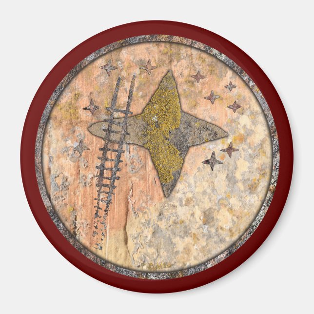 Ladder till Stars Talking Canyons, New mexico Magnet (Framsidan)
