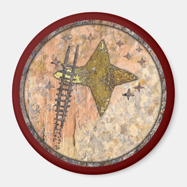 Ladder till Stars Talking Canyons, New mexico Mors Magnet (Framsidan)