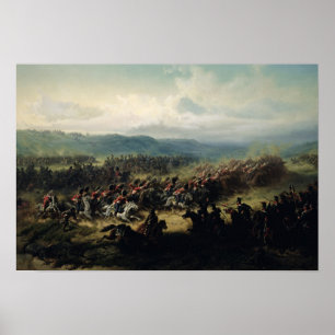 Laddning av den ljusa brigaden, 25th Oktober 1854 Poster