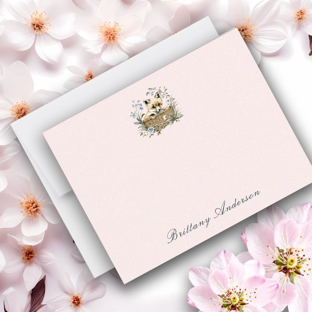 Laddning av fox och Blommigt allt för golvbeläggni Anteckningskort (Skapare uppladdad)