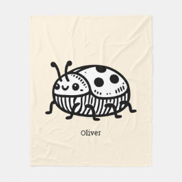 Laddning av illustration av handritad beetle fleecefilt