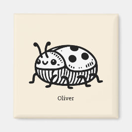 Laddning av illustration av handritad beetle magnet