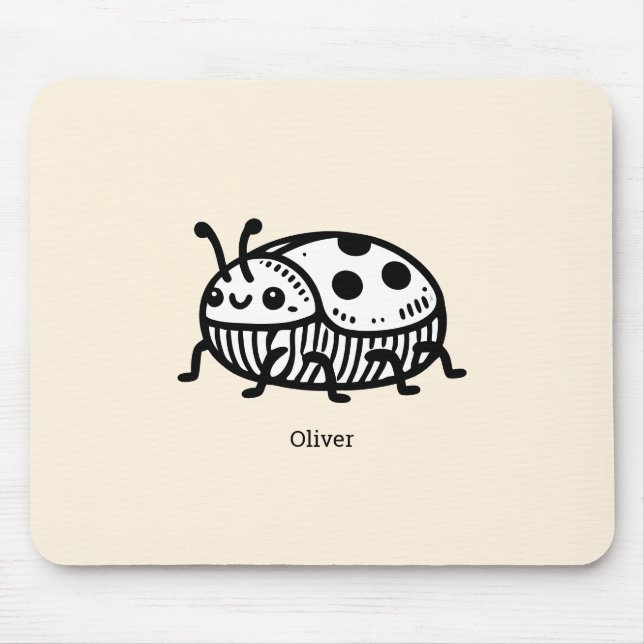 Laddning av illustration av handritad beetle musmatta (Framsidan)