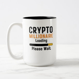 Laddning av lustigt krypto Millionaire - vänta på Två-Tonad Mugg