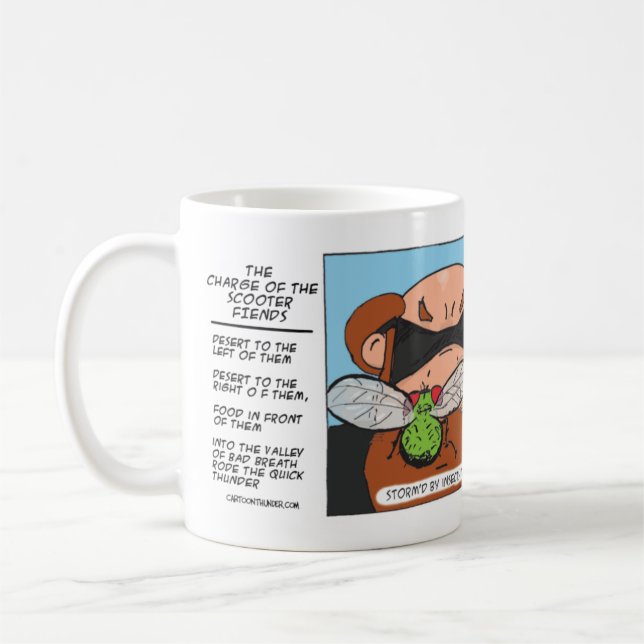 Laddning av sparkcykeldjävulmuggen kaffemugg (Vänster)