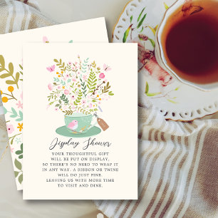 Laddning Blommigt Tea Visning Shower Tilläggskort