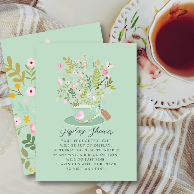 Laddning Blommigt Tea Visning Shower Tilläggskort (Skapare uppladdad)