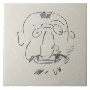 Laddningsde Lautrec par Lui-Meme (rita på papper), Kakelplatta