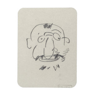 Laddningsde Lautrec par Lui-Meme (rita på papper) Magnet