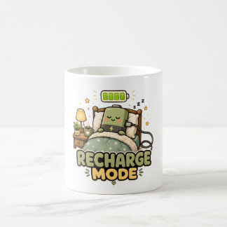 Laddningsläge | Sömnig batteri mysig minimalistisk Kaffemugg