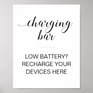 Laddningslist Ladda din telefon Bröllopsskylt Poster