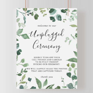 Laddningsskylt för calligrafi av Ceremony-skript Poster