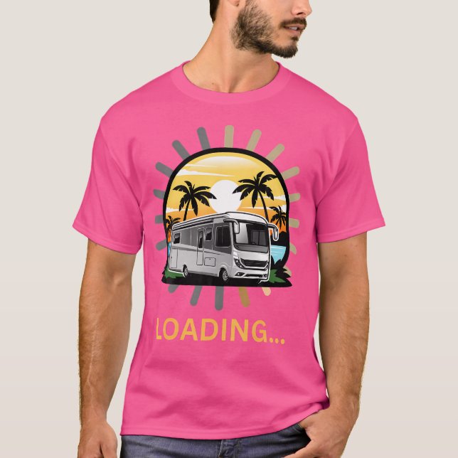 Laddningssymbol för den bekväma Rv-motorhemskampan T Shirt (Framsida)