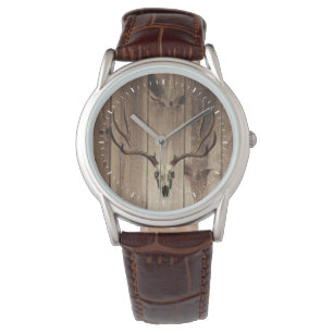 Läder av hjort armbandsur