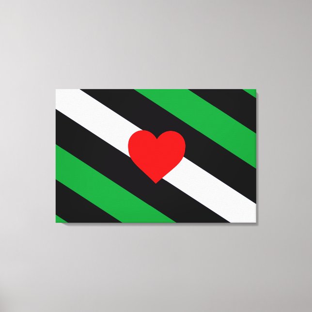 Läder Boi Pride Flagga Canvastryck (Framsida)