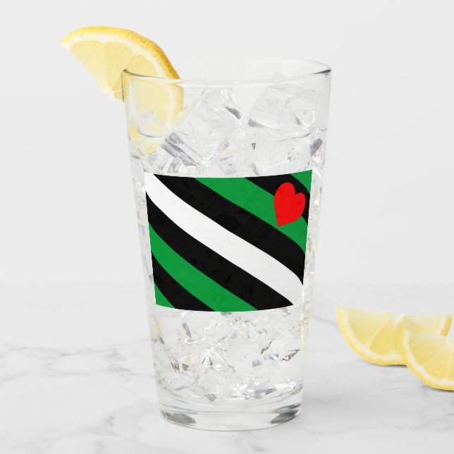 Läder Boi Pride Flagga Glaskopp (Framsida Ice)
