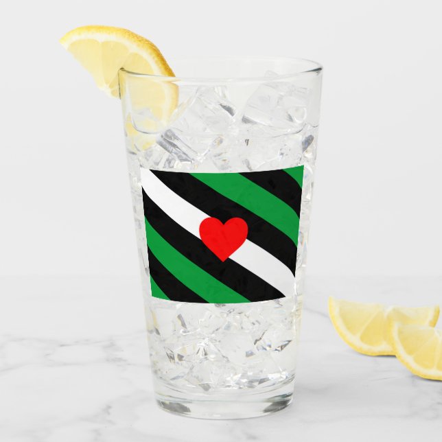 Läder Boi Pride Flagga Glaskopp (Framsida Ice)