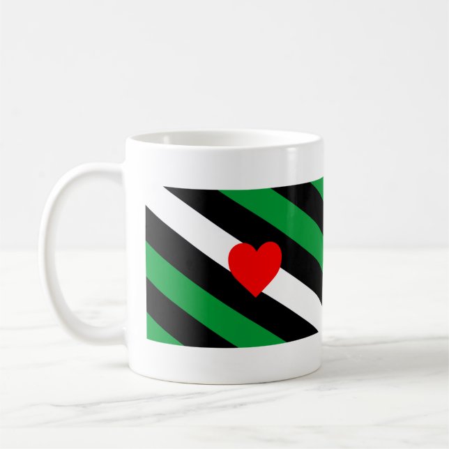 Läder Boi Pride Flagga Kaffemugg (Vänster)
