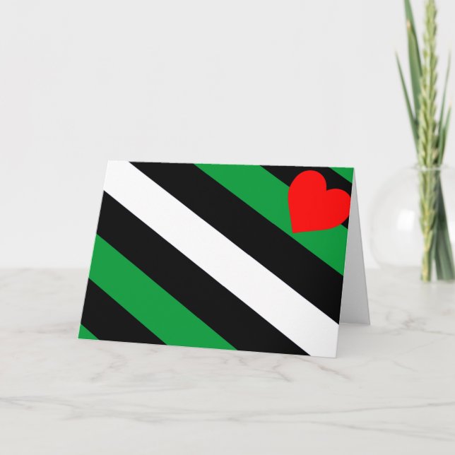 Läder Boi Pride Flagga Kort (Framsida)