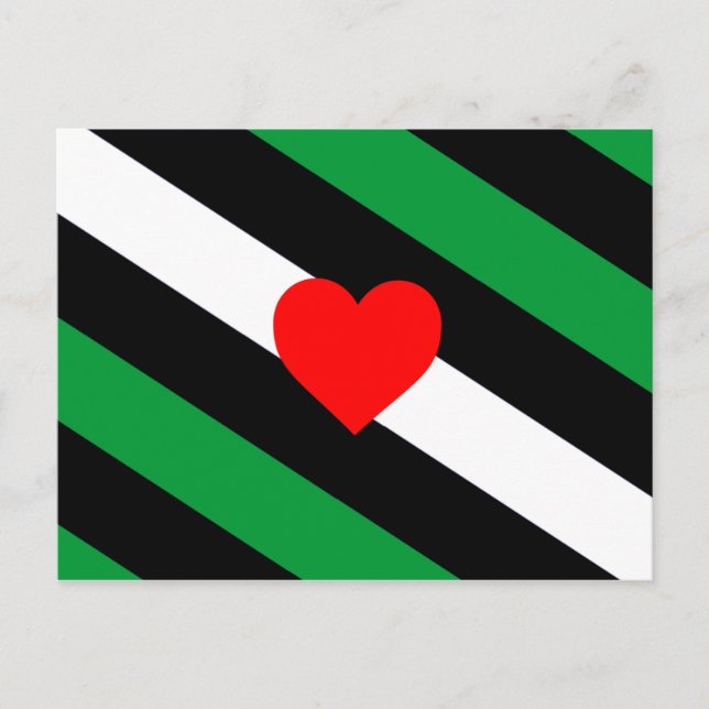 Läder Boi Pride Flagga Vykort (Framsida)