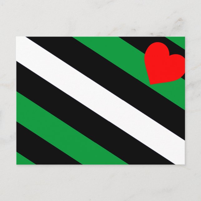 Läder Boi Pride Flagga Vykort (Framsida)
