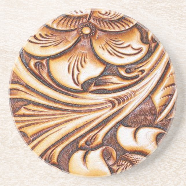 Läder för westernt land för Cowboymode bearbetat Underlägg (Framsidan)