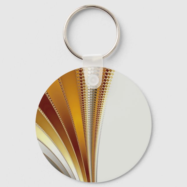 Läder - Fractal nyckelkedja Nyckelring (Framsida)