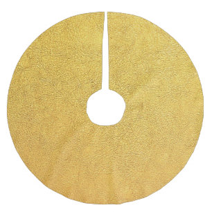 Läder från Bright Guld: Texturerad bakgrund Julgransmatta Borstad Polyester