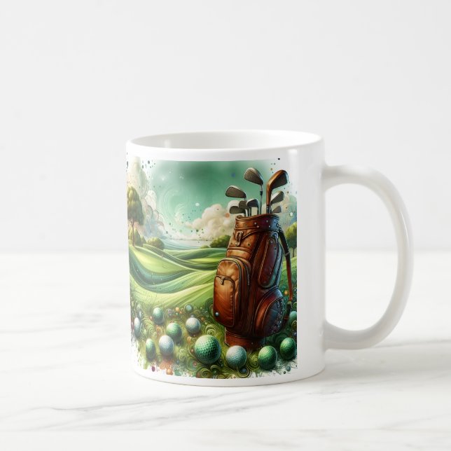 Läder Golfväska Fairway Kaffemugg (Höger)