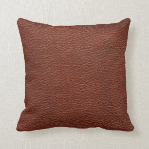 Läder Kastkudde 40 cm x 40 cm Kudde