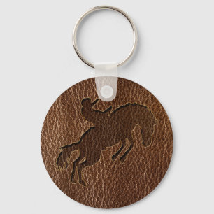 Läder-Look Rodeo Nyckelring