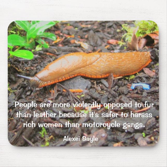 Läder med citat musmatta (Framsidan)