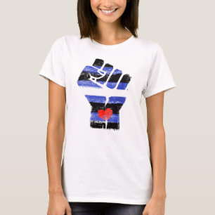 LÄDER MOTSTÅ NÄVVE T SHIRT