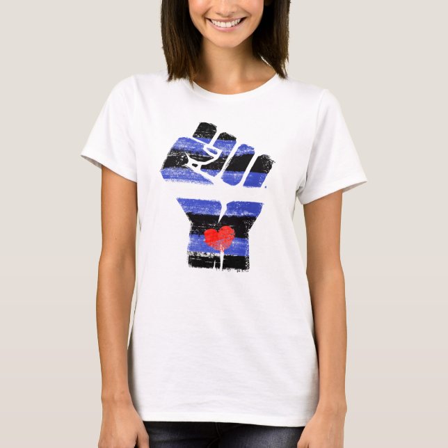 LÄDER MOTSTÅ NÄVVE T SHIRT (Framsida)