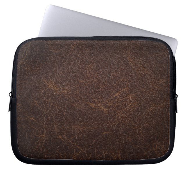 Läder Neoprene Laptop sleeve 10 tum (Framsidan)